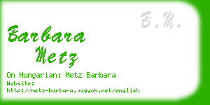 barbara metz business card